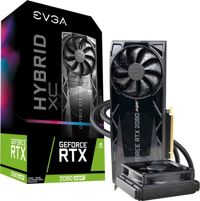 EVGA GeForce RTX 2080 SUPER XC Hybrid Gaming, 8GB GDDR6, HDMI, USB-C, 3x DP