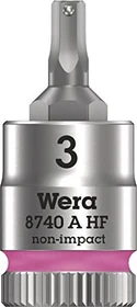 Wera 8740 A HF Zyklop Innensechskant Steckschlüssel 1/4", 3x28mm