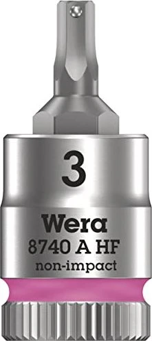 Wera 8740 A HF Zyklop Innensechskant Steckschlüssel 1/4", 3x28mm