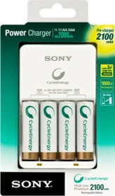 Sony BCG34HLD4K Schnellladegerät inkl. 4x Mignon AA NiMH Akkus 2100mAh