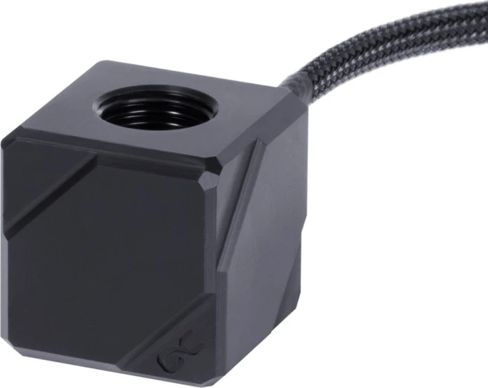 Alphacool Temperatursensor Square Acetal, schwarz, G1/4"