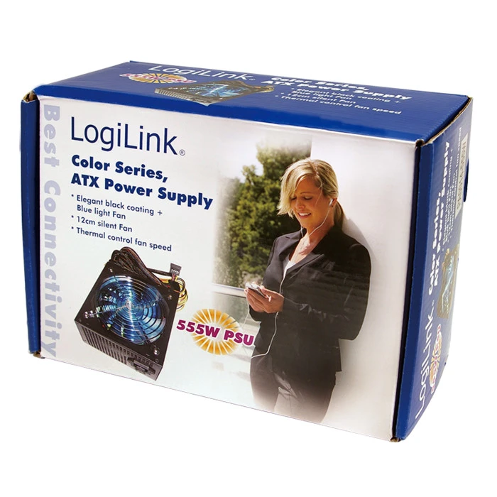 LogiLink 555W, ATX 2.2