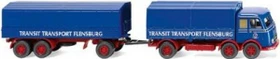 Wiking Pritschenhängerzug MB LP 333 Transit Transport