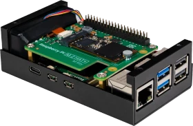 Joy-iT Aluminiumgehäuse für Raspberry Pi 5, schwarz