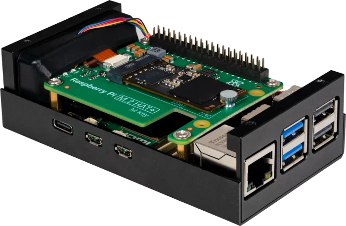 Joy-iT Aluminiumgehäuse für Raspberry Pi 5, schwarz