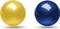 Perixx PERIPRO-303X2B 34mm für Perimice und Logitech M570, Ersatz-Trackball, 1x gold, 1x blau, 2er-Set Vorschaubild