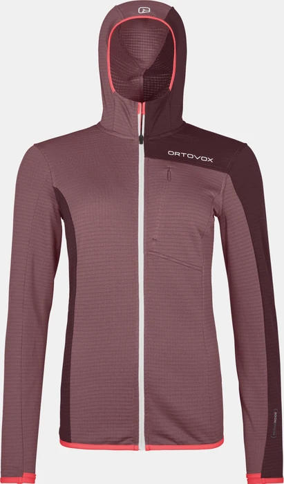 Ortovox Fleece Light Grid Hooded Funktionsjacke mountain rose (Damen)