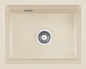 systemceram Kara 50 U/g Unterbau Becken mittig mit Ablauffernbedienung noblesse