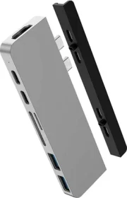Targus HyperDrive DUO 7-in-2, 2x Thunderbolt 3 [Stecker], grau (HD28C-SILVER)