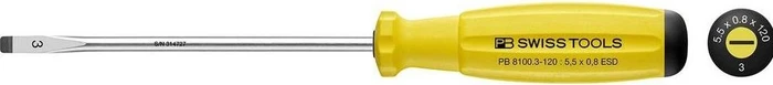 PB Swiss Tools PB 8100.3-120 SwissGrip Schlitz Schraubendreher, 3x120mm