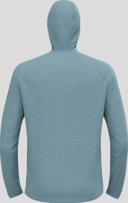 Odlo Run Easy Mid Layer Hoodie Laufshirt langarm provincial blue melange (Herren)
