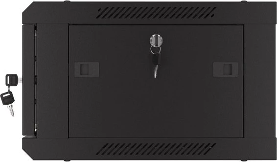 Lanberg WF01 Series 19" Wandschrank 4HE, hängend, Flatpack, Gitternetztür, IP20, RAL 9004, 450mm tief