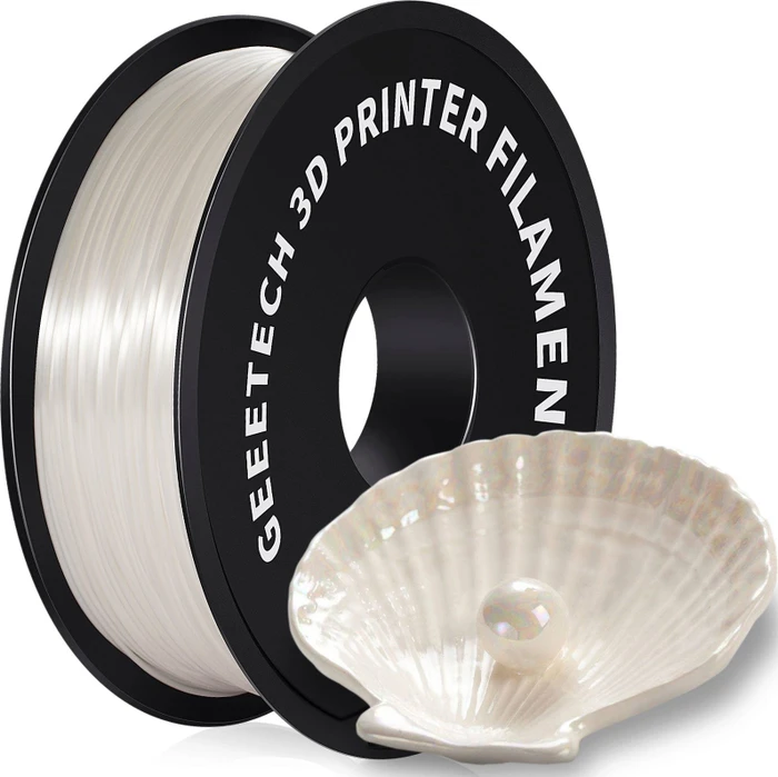 Geeetech PLA Silk, weiß, Spule, 1.75mm, 1.00kg