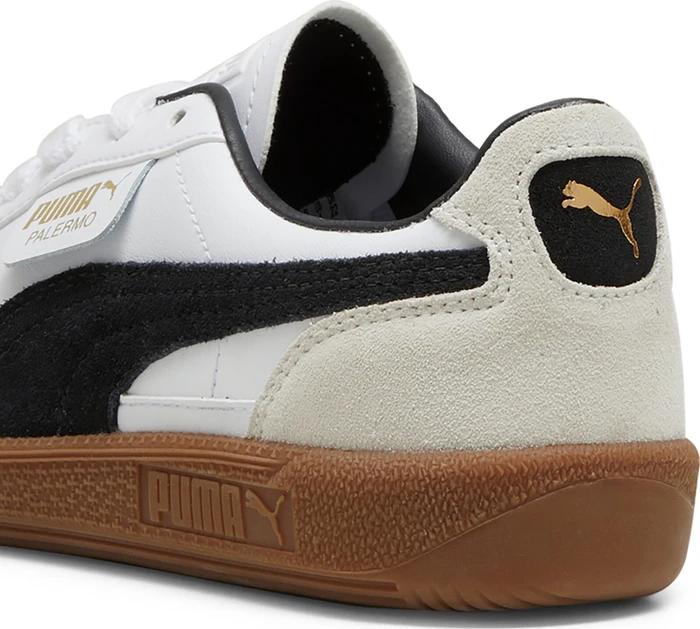Puma Palermo Leather puma white/vapor gray/gum (Junior)