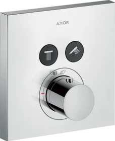 Hansgrohe Axor ShowerSelect eckig Thermostat mit 2 Ventilen chrom