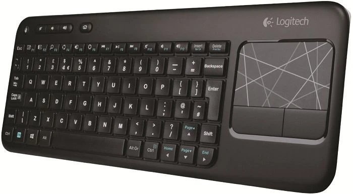 Logitech K400 Wireless Touch Keyboard schwarz, USB, DE