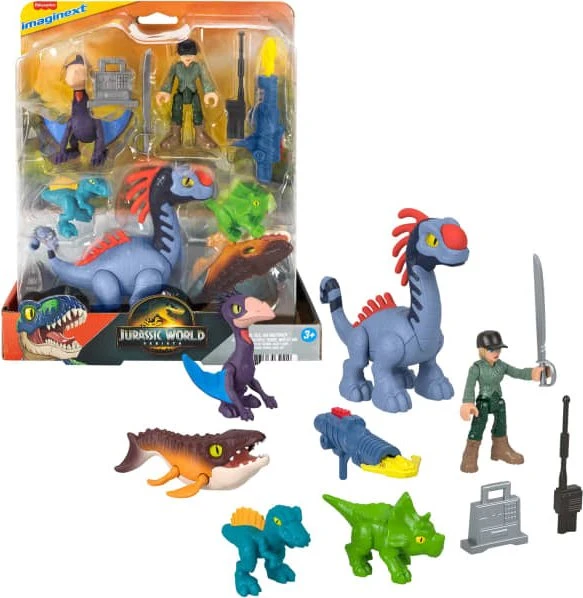 Mattel Fisher-Price - Imaginext - Jurassic World: Die Wiedergeburt Set mit 6 Actionfiguren