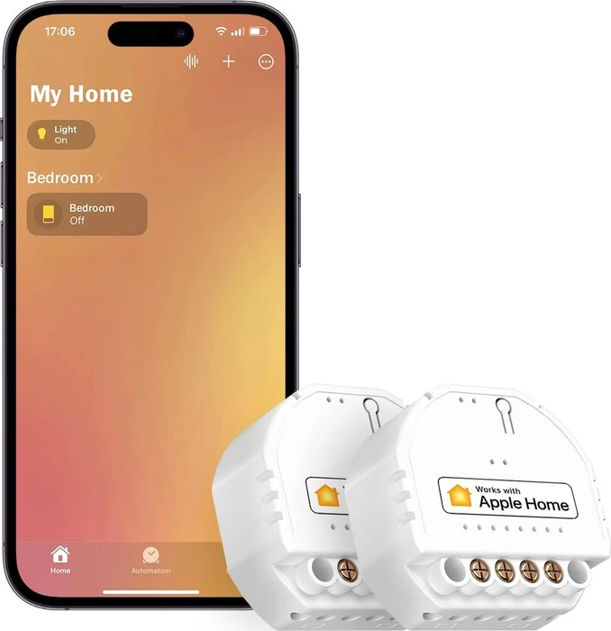 Meross MSS810 Smart Wi-Fi In-Wall Switch, Apple HomeKit, Schaltaktor, 2er-Pack