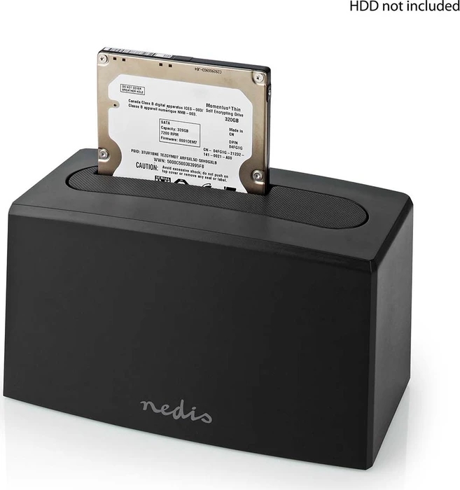 Nedis Single Bay HDD Docking Station, 1x 2.5"/3.5", USB-B 3.0