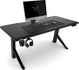 Ultimate Setup Gaming Desk elektrisch höhenverstellbarer Schreibtisch 180x80cm Carbon-Optik/schwarz