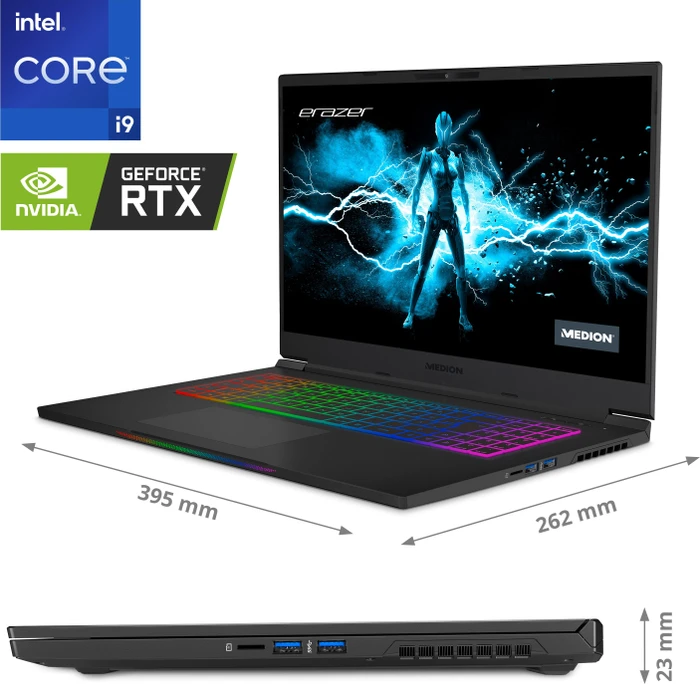 Medion Erazer Beast X30, Core i9-12900HK, 64GB RAM, 2TB SSD, GeForce RTX 3080 Ti, DE