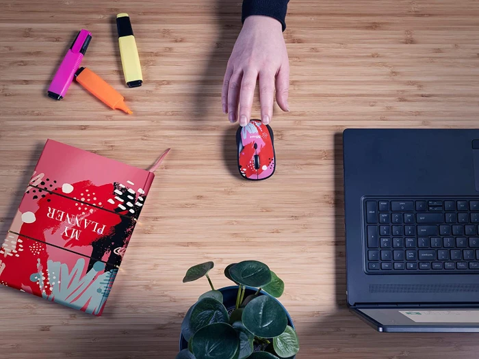 Trust Yvi Wireless Mouse Red Brush, USB