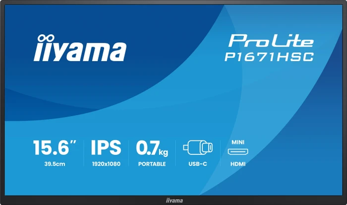 iiyama ProLite P1671HSC-B1, 15.6"