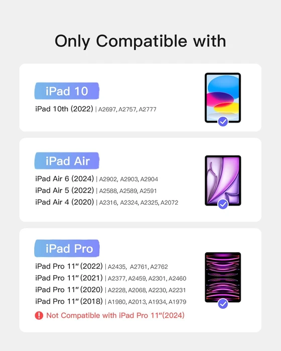 Inateck Ultraleicht Tastatur für iPad Air 6/iPad Air 5/iPad Pro 11", violett, UK
