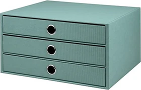 Rössler 3er Schubladenbox, 3 Schubladen, A4, opal