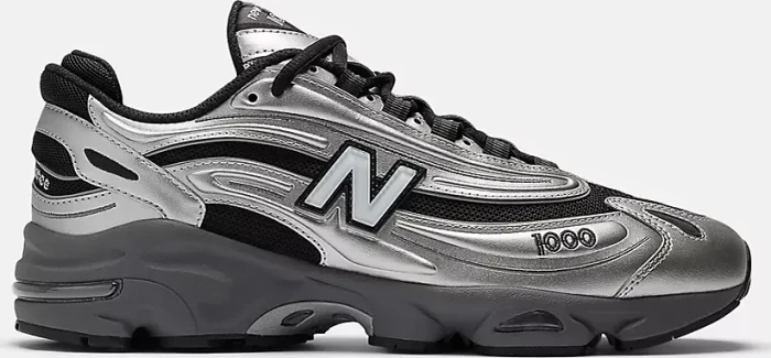 New Balance 1000 silver metallic/green