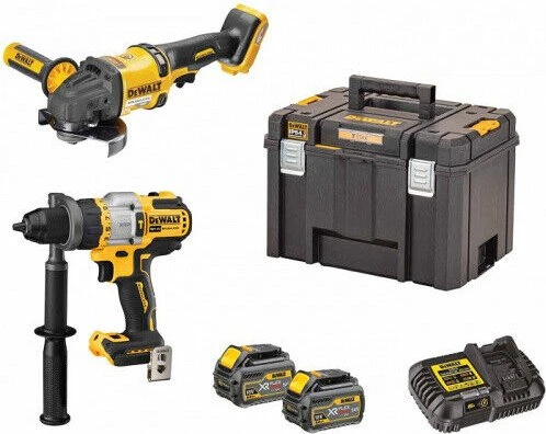 DeWalt DCK2016T2T 54V XR FlexVolt Kombopack Akku-Maschinenset inkl. Koffer + 2 Akkus 2.0Ah
