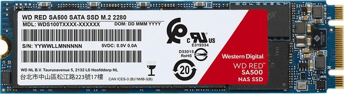 Western Digital WD Red SA500 NAS SATA SSD 1TB, M.2 2280 / B-M-Key / SATA 6Gb/s
