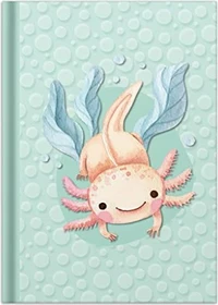 RNK-Verlag Notizbuch, A5, kariert, Hardcover, Axolotl, 96 Blatt