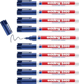 edding 8400 CD/DVD/BD Marker blau, 10er-Pack