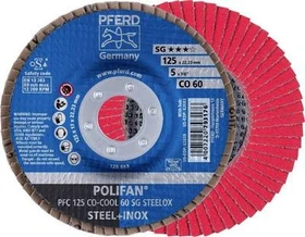 Pferd PFC 125 CO-COOL 60 SG STEELOX POLIFAN Fächerschleifscheibe K60, 125x22.23mm, 10 Stück