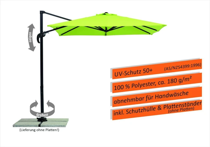Schneider Rhodos junior Sonnenschirm 230x230cm apfelgrün
