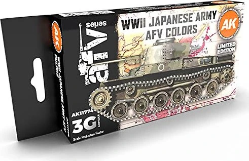 AK-Interactive 3rd Gen Acrylic Colors AFV Series WWII Japanese Army AFV Colors Farbset, 6-tlg.