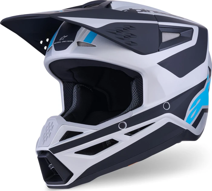 Alpinestars S-M3 Heat matt silber/blau/schwarz