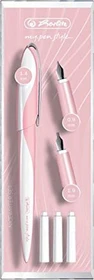 Herlitz my.pen style Nicewriter Kalligrafieset rose/weiß, rechte Hand/linke Hand, 0.9mm, 1.4mm, 1.9mm, 3-teilig, Folienbox