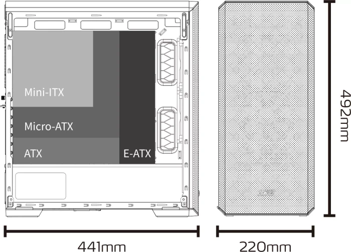 ADATA XPG Defender, schwarz, Glasfenster