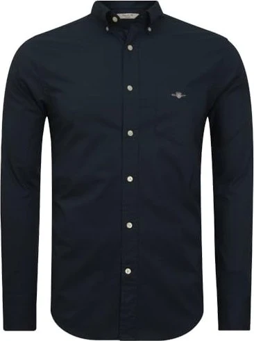 Gant Regular Fit Classic Popeline Hemd langarm marine (Herren)