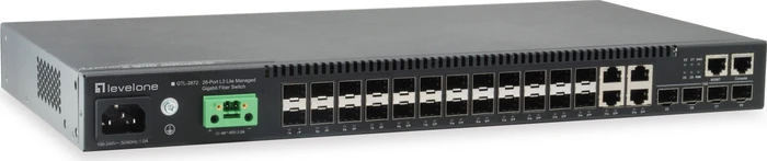 LevelOne GTL Kilby Rackmount Gigabit Managed Switch, 20x SFP, 4x SFP+, 4x RJ-45/SFP