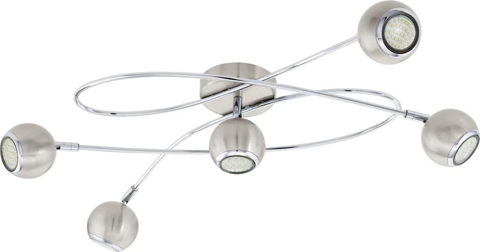 Eglo Locanda Spot 5-flammig nickel/chrom