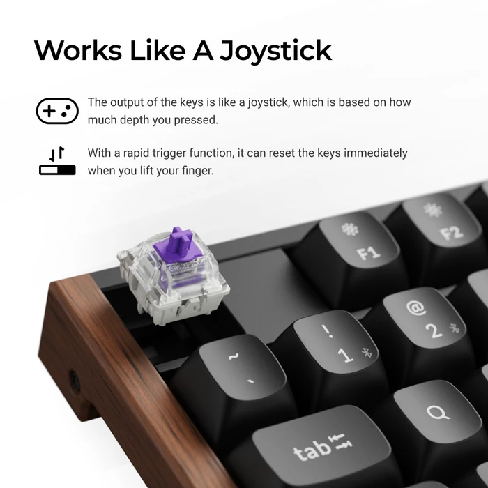 Keychron K10 HE Wireless, Special Edition ISO Black, LEDs RGB, Gateron 2.0 Magnetic Nebula, USB/Bluetooth, DE