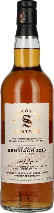 Signatory Vintage 100 Proof Edition #69 Benriach 2013 700ml