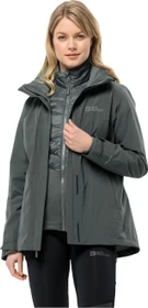 Jack Wolfskin Luntal 3in1 Funktionsjacke slate green (Damen)