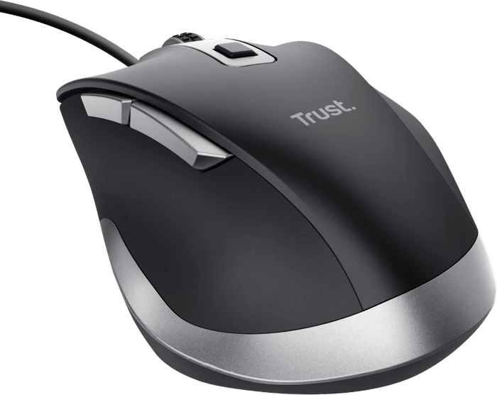 Trust Fyda Wired Comfort Mouse schwarz, ECO zertifiziert, USB