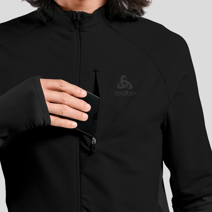 Odlo Descent Ceramiwarm Midlayer Funktionsshirt langarm schwarz (Herren)