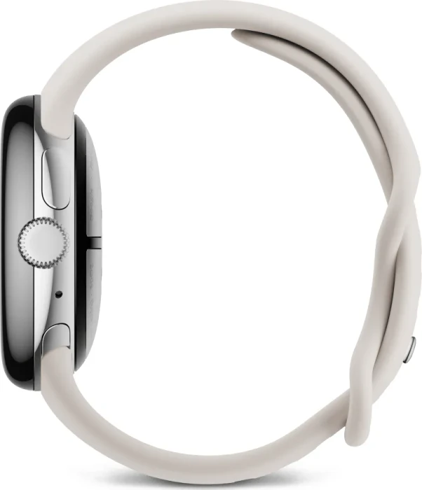 Google Pixel Watch 3 (Wi-Fi) 41mm Polished Silver mit Sportarmband Porcelain