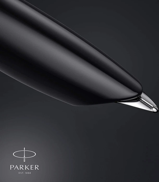 Parker 51 black resin/chrome trim, rechte Hand, fein, Geschenkbox